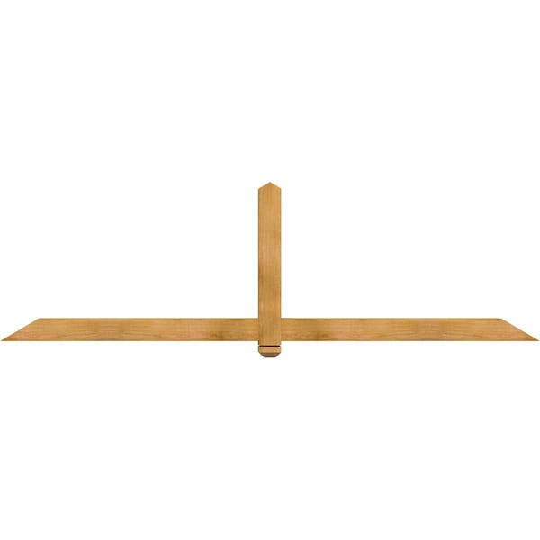 Ekena Millwork Eugene Rough Sawn Timber Gable Bracket, Western Red Cedar, 96"W x 28"H x 4"D x 4"F, 7/12 Pitch GBW096X28X0404EUG00RWR - main